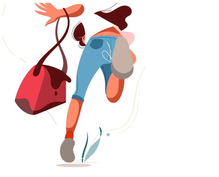 Running girl illustration